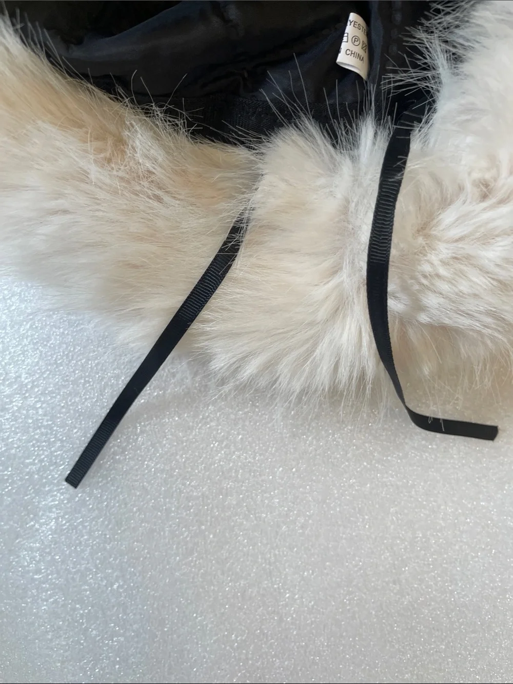 Cream Faux Fur Hat NWOT ( nobody has worn this before)